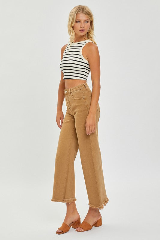 Risen High Rise Tummy Control Crop Wide Leg Pants