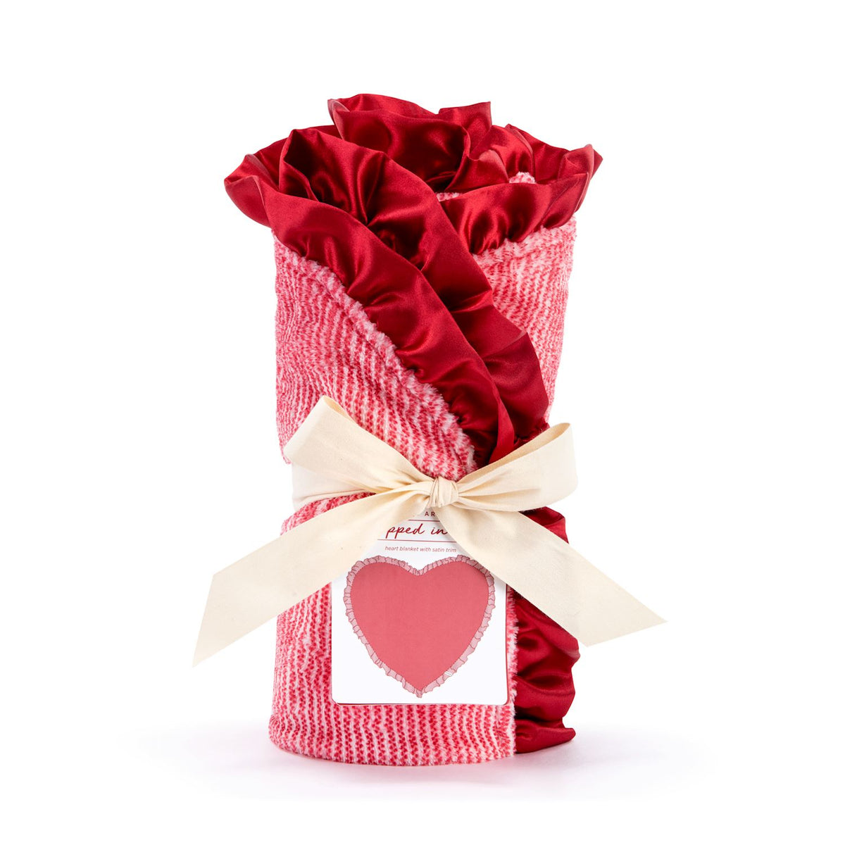 Wrapped in Love Red Heart Shaped Baby Blanket