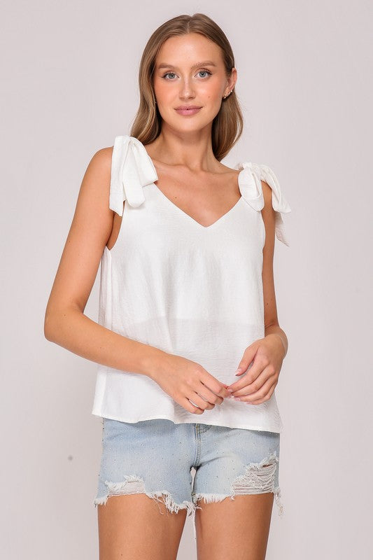 Self Tie Strap Airflow Cami Top