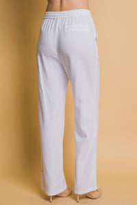 Drawstring Waist Linen Pants