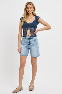 Risen Tummy Control High Rise Mid Length Shorts