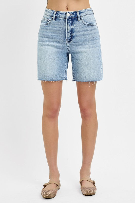 Risen Tummy Control High Rise Mid Length Shorts