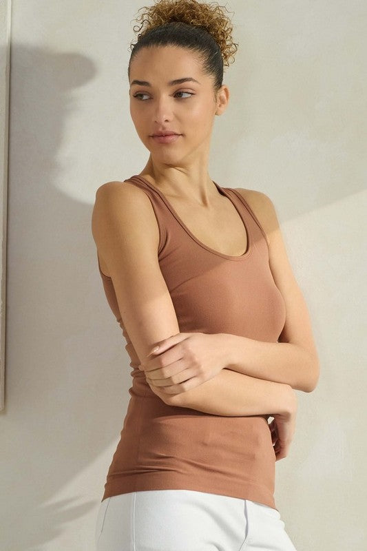 U Neckline Seamless Tank