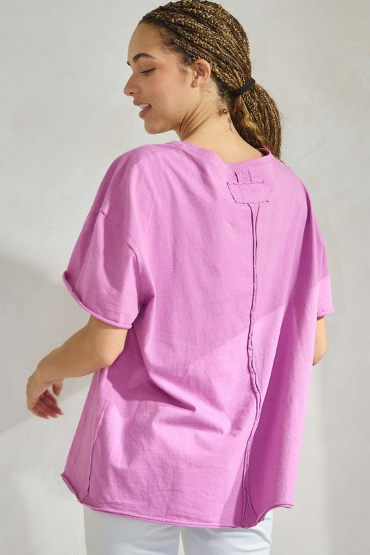 The Essential Raw Edge Oversize Tee
