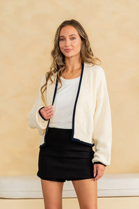 Relaxed Fit Open Front Sweater Cardigan
