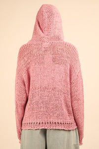 Knit Sweater Hoodie Top