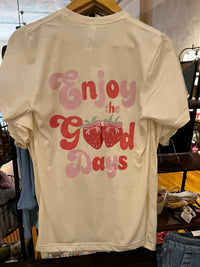 Short Sleeve Berry Enjoy the Good Days T-Shirt