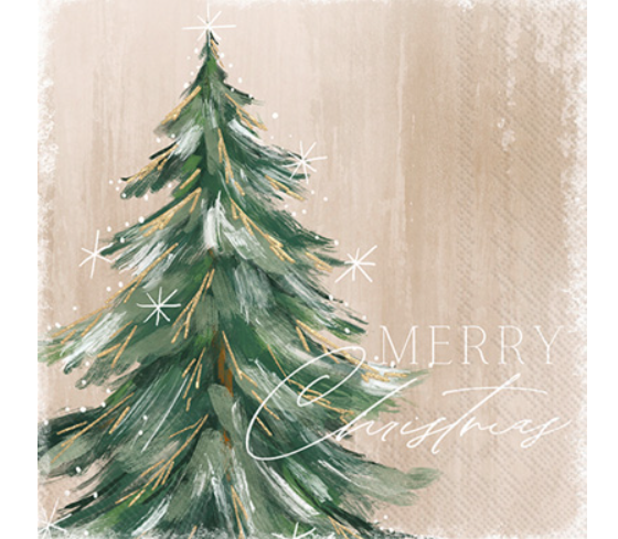 Gilded Pattern Tree Lunch Napkin