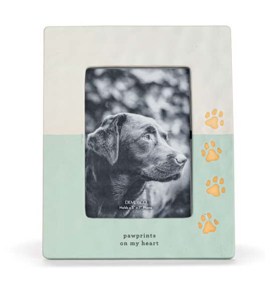 Inspired Paw Prints Ceramic Frame - 5x7in