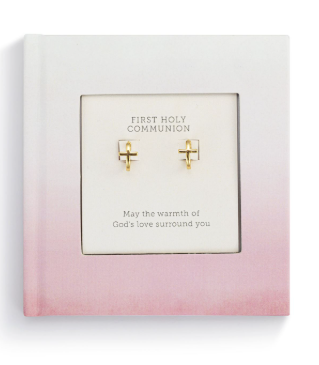 Book And Earring Set First Communion