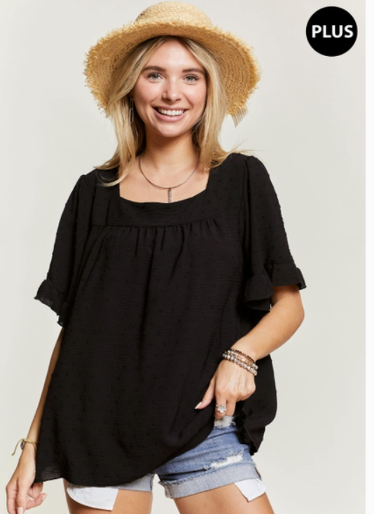 Swiss Dot Plus Blouse