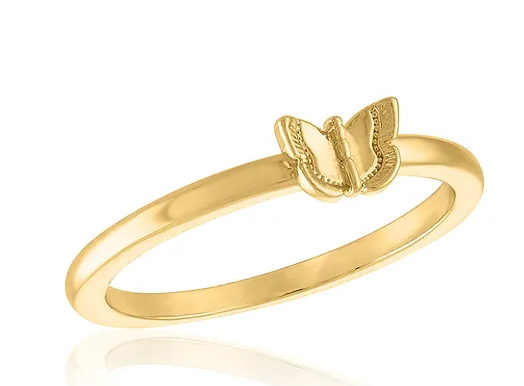 Petite Butterfly Gold Layers Ring