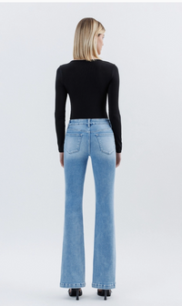 Lovervet By Vervet HR Comfort Waist Side Slit Bootcut Jeans