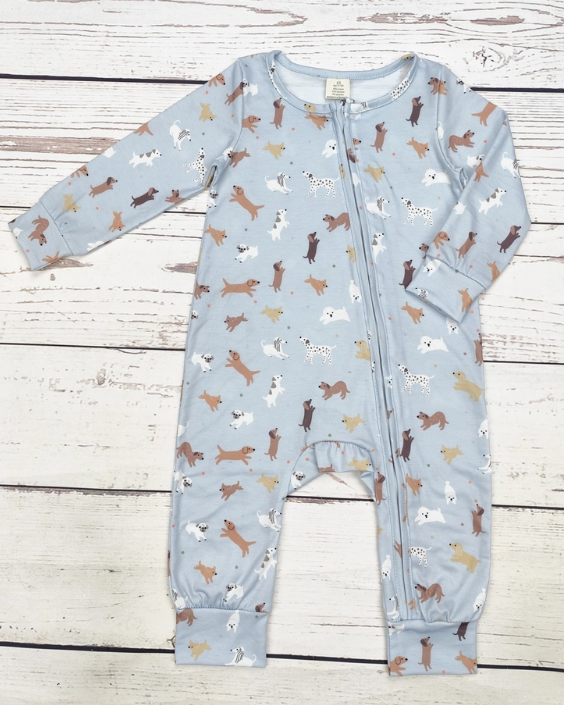 Baby Boy Dog Print Bamboo Zippy Sleepe