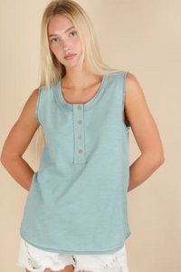 Solid Knit Sleeveless Comfy Plus Top