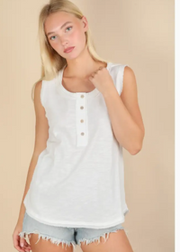 Solid Knit Sleeveless Comfy Plus Top