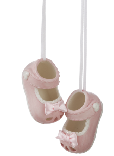 Girl Baby Shoe Ornament Set