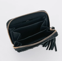 Checkered Woven Wallet
