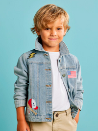 Kids Denim Patch Jean Jacket