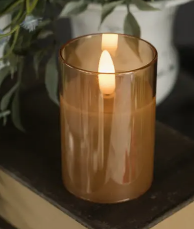 3" Champagne Glass 3D Flame Candle