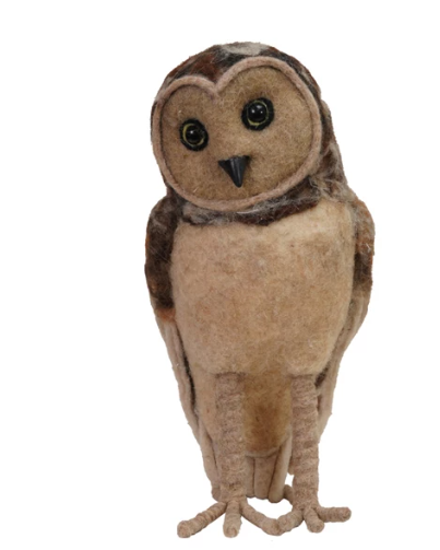 Handmade Wool Felt Barn Owl