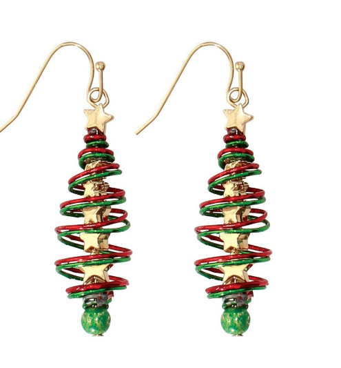 Wire Twisted Trees Earrings