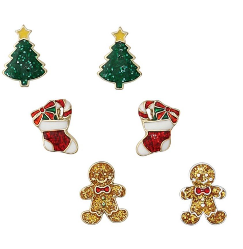 Trio Of Holiday Earrings