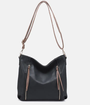 Mina Distressed Hobo Bag