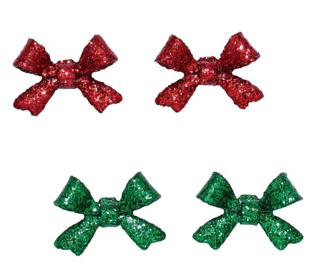 Glitter Bow Earrings