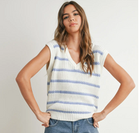 Knitted Sleeveless Sweater Top