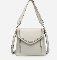 Lorelei Double Zip Whipstitch Trim Crossbody