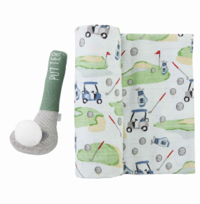 Golf Swaddle And Rattle
