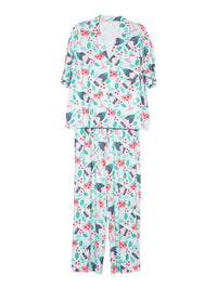 Christmas Champagne, Coupes & Holly Matching Holiday Pjs