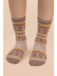 Geometric Graphic Crew Socks