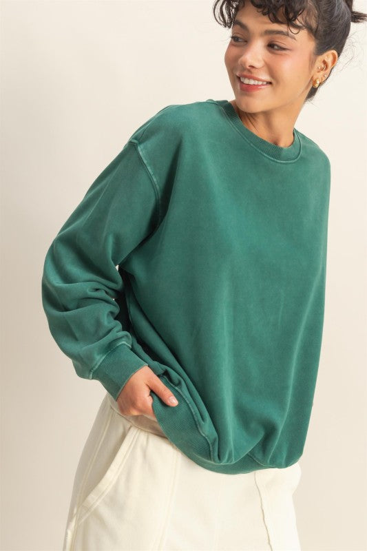 Oversized Mineral Washed Sweatshirt