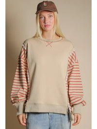 Oversized Striped Casual Knit Top