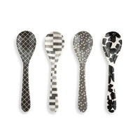 Neutral Tones Bamboo Melamine Spoons Set of 4