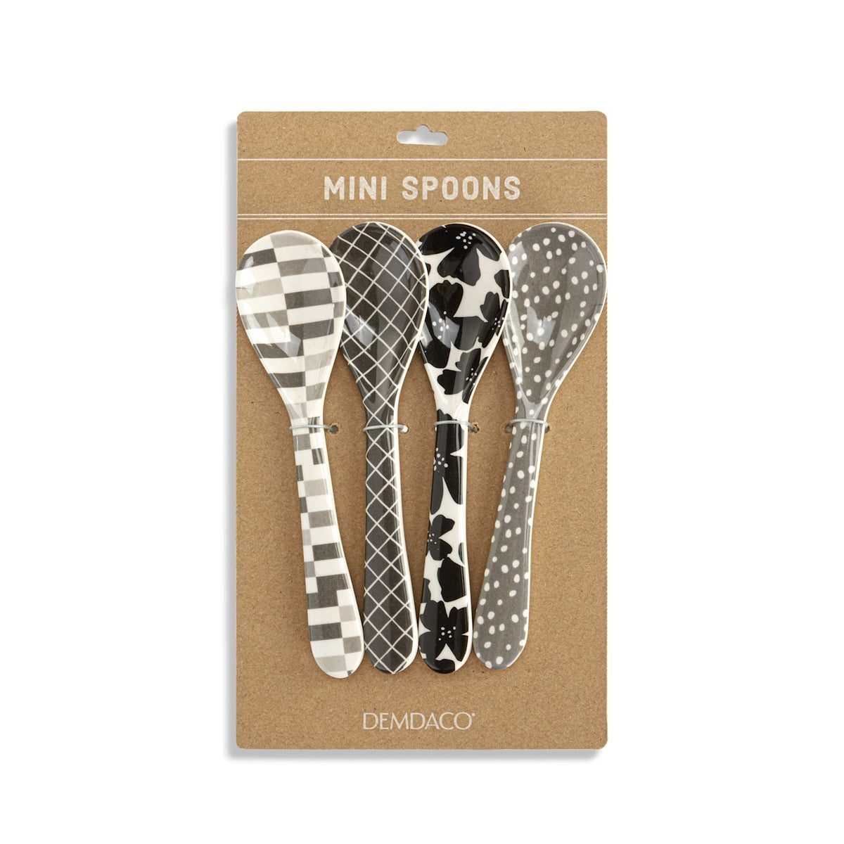 Neutral Tones Bamboo Melamine Spoons Set of 4