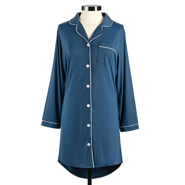 Long Sleeve Coral Cooling Night Shirt