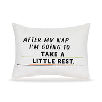 Live From Snack Time Take a Little Rest White Accent Pillow