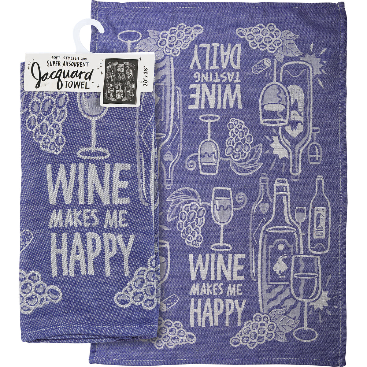 Wine Makes Me Happy Kitchen Towel