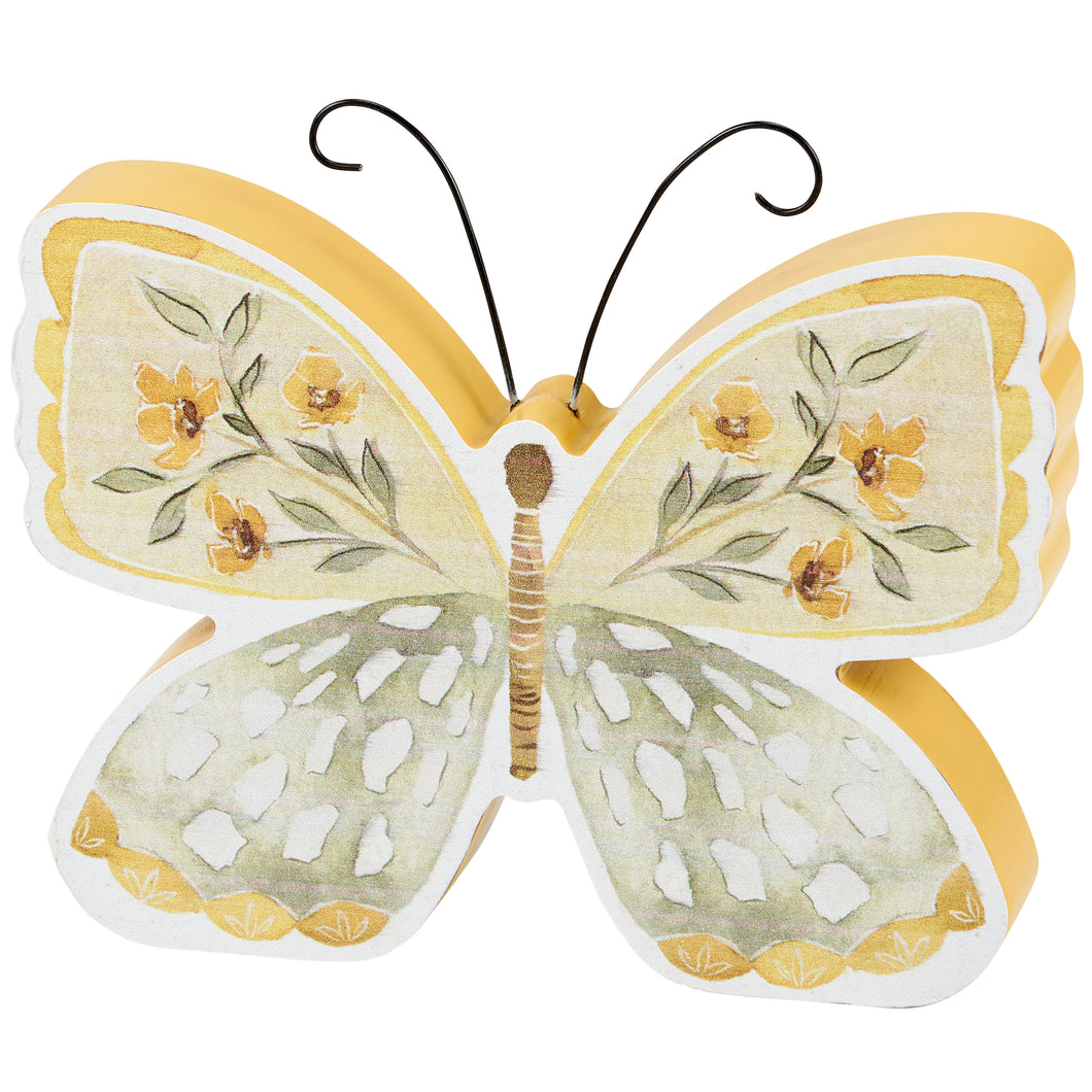 Yellow Butterfly Chunky Sitter