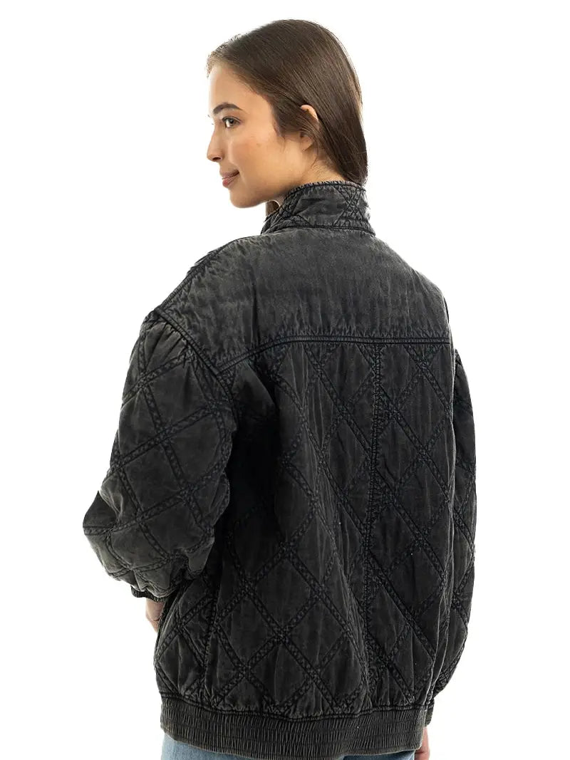 Luxe Garment Washed Oversized Jacket