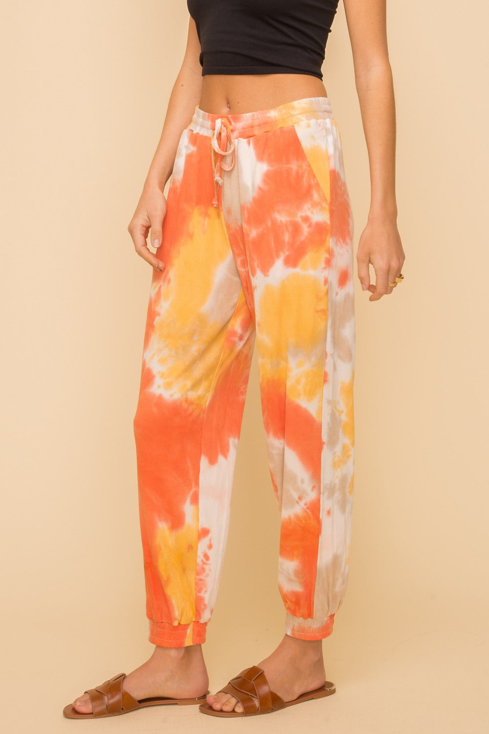 Tie Dye Ribbed Jersey Jogger
