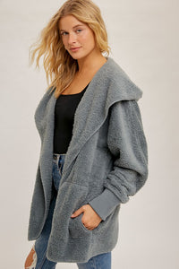 Faux Fur So Soft Plush Hooded Jacket With Pockets