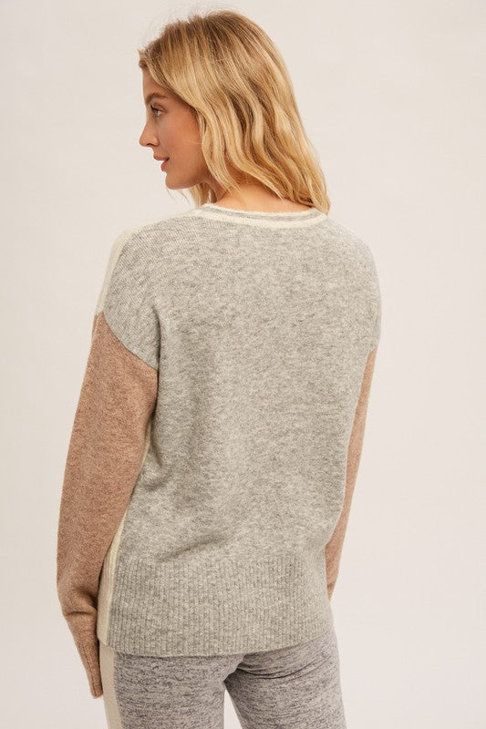 Star Color Block Sweater