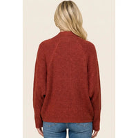 Waffle Batwing Dolman Sleeve Cardigan