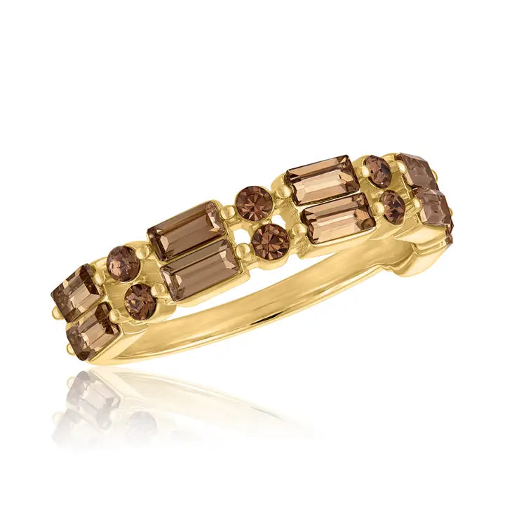 Layers Ring: Stacked Light Colorado Topaz Gold