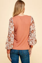 Load image into Gallery viewer, Solid Top With Puff Printed Sleeve
