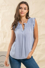Load image into Gallery viewer, Ruched Sleeveless Woven Top
